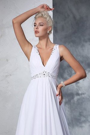 Abito da Sposa Principessa Lungo con Perline in Chiffon A-Line