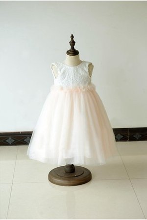 Abito da Cerimonia Bambini Tondo Lunghi in Tulle con Fiore Alla Caviglia