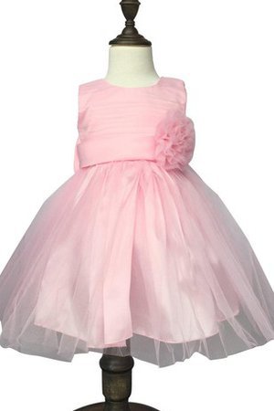 Abito da Cerimonia Bambini Cappellino A-Line in Tulle Alta Vita Senza Maniche