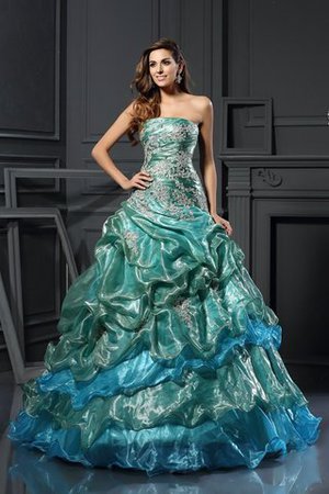 Abito Quinceanera A Terra Lunghi Alta Vita Ball Gown con Applique