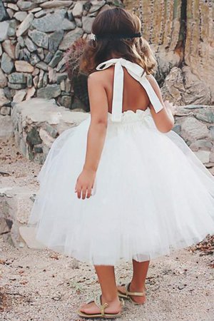 Abito da cerimonia bambini naturale eccellente principessa a-line in tulle con fiore