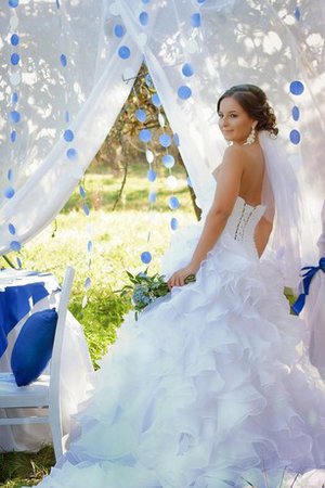 Abito da Sposa Allacciato Schiena Nuda in Pizzo Senza Maniche Cuore