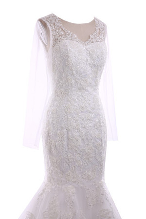 Abiti da Sposa A-Line Semplice in Tulle Shiena Sheer Ampio