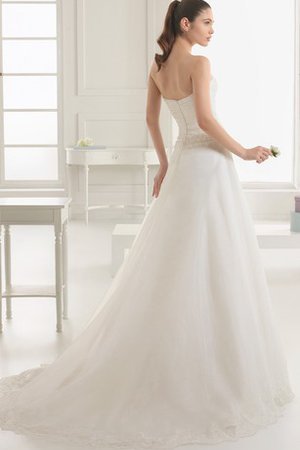 Abito da Sposa Moda Senza Spalline A Terra con Fiore Senza Maniche