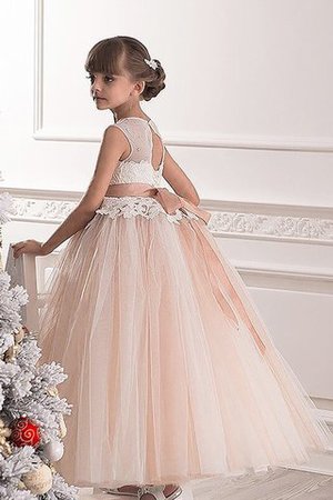 Abito da Cerimonia Bambini con Nastro con Fusciacca con Fiore Naturale Ball Gown