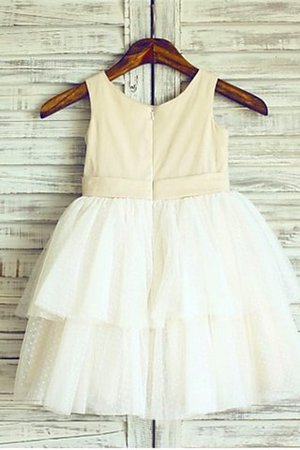 Abito da Cerimonia Bambini Senza Maniche Principessa in Tulle A-Line con Fiore