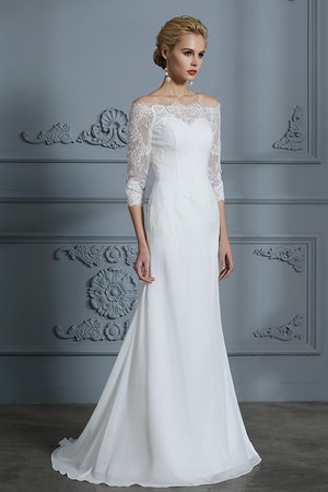 Abito da sposa semplice in chiffon moderno naturale morden all aperto