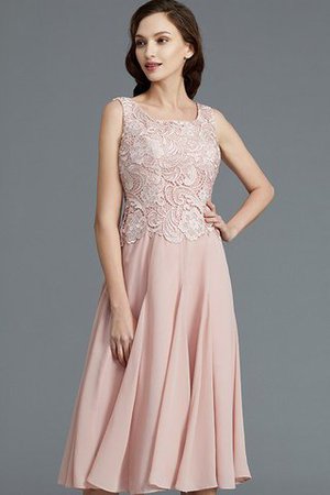 Abito Mamma Sposa in Chiffon A-Line Tondo Principessa Sotto Ginocchio