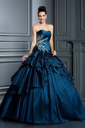 Abito Quinceanera A Terra Ball Gown Lungo con Perline Allacciato