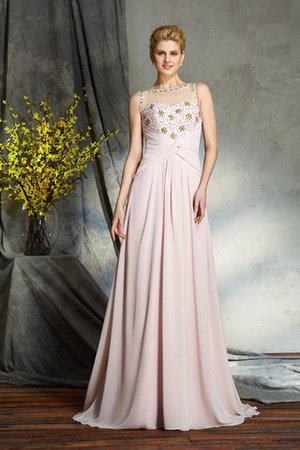 Abito Mamma Sposa A-Line in Chiffon Principessa Senza Maniche Cerniera