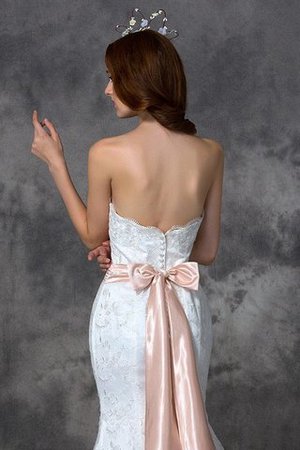 Abito da Sposa Senza Strap Coda A Strascico Corto Sirena Schiena Nuda in Pizzo