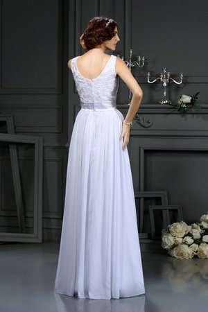 Abito da Sposa Senza Maniche in Chiffon Tondo A-Line Principessa