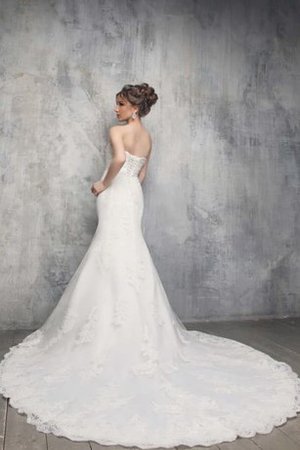 Abito da Sposa Senza Maniche Lungo con Applique con Criss-cross Naturale