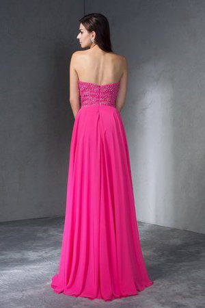 Abito da Sera in Chiffon Lunghi con Perline Cuore Senza Maniche