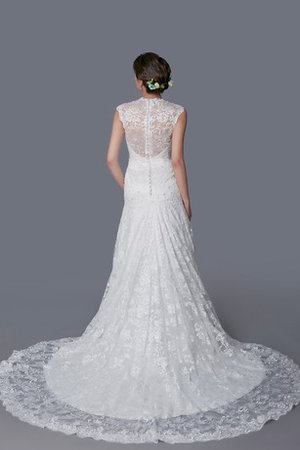 Abito da Sposa con Piega Naturale in Tulle con Applique Cerniera