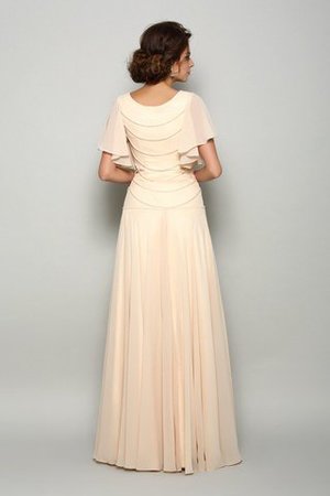 Abito Mamma Sposa A-Line con Manica Corte in Chiffon con Perline Quadrato