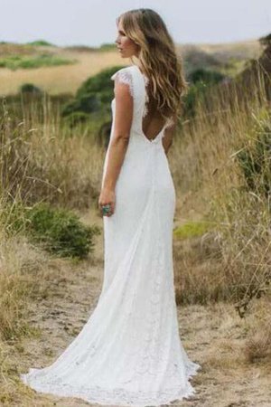 Abito da Sposa Sexy Formale E Informale Stravagante in Pizzo con Manica Corte