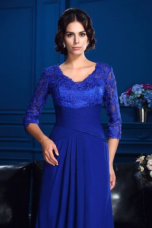 Abito Mamma Sposa Cerniera V-Scollo con Applique A-Line in Chiffon