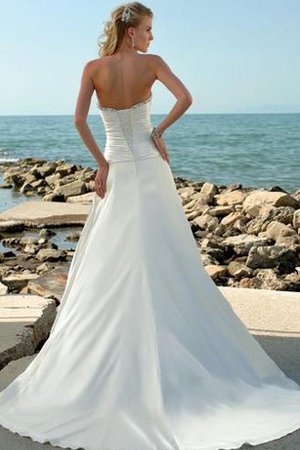 Abito da Sposa Principessa A-Line Naturale a Riva con Perline