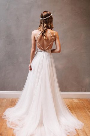 Abito da Sposa Coda A Strascico Corto Conotta con Piega in Tulle A-Line