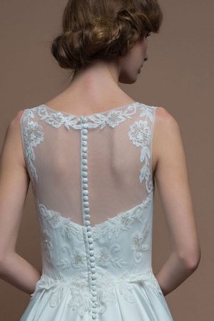 Abito da Sposa A Terra Tondo A-Line Naturale Senza Maniche