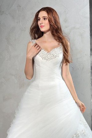 Abito da Sposa Cerniera Naturale con Applique Conotta Senza Maniche