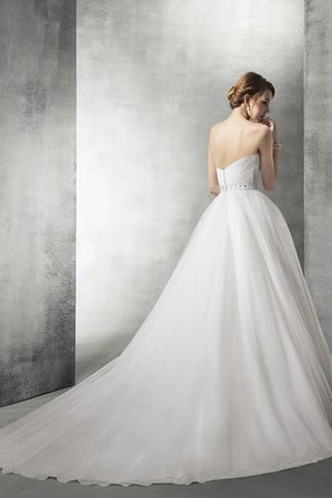 Abito da Sposa Cerniera con Manica Corte Sexy Naturale Conservatore