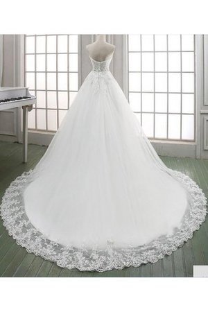 Abito da Sposa Alta Vita con Applique Impero Ball Gown Cuore