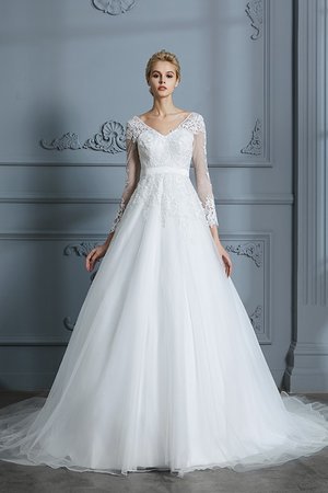 Abito da sposa dolce classico in tulle naturale sogno pudica