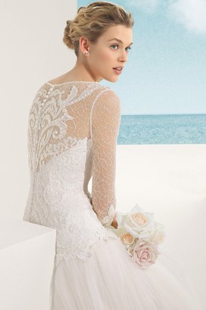 Abito da Sposa in Pizzo Oscillare Bassa a Sala con Maniche Lunghe