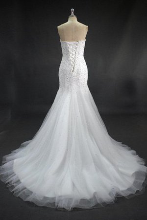 Abito da Sposa in Pizzo con Perline in Tulle Cuore Sirena