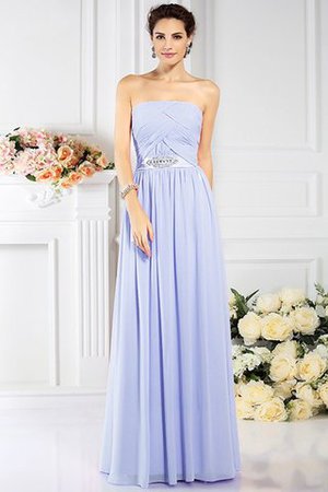 Abito da Damigella in Chiffon Lunghi Alta Vita A Terra Principessa