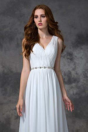 Abito da Sposa V-Scollo Lunghi Senza Maniche Principessa in Chiffon