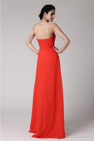 Abito da Damigella con Festone Lungo in Chiffon Cerniera con Piega
