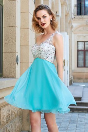 Abito da Ballo Monospalla Senza Maniche in Chiffon Principessa Schiena Nuda