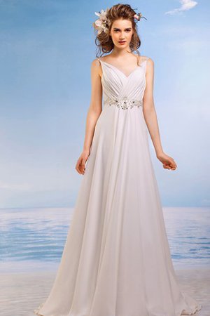 Abito da Sposa Conotta Lunghi Senza Maniche in Chiffon A-Line