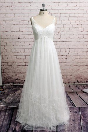 Abito da Sposa Senza Maniche con Increspature con Piega Cerniera in Tulle