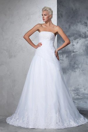 Abito da Sposa Lungo Senza Strap Ball Gown Allacciato Alta Vita