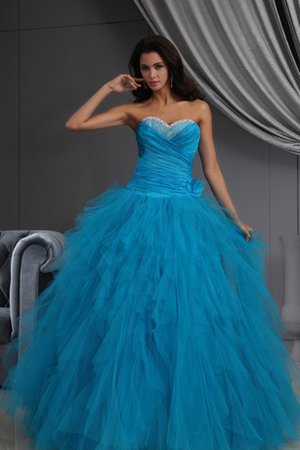 Abito Quinceanera con Increspature Cuore in Tulle A-Line Ball Gown