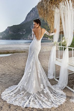 Abito da Sposa Sirena Cuore con Applique Tubino con Ricamo