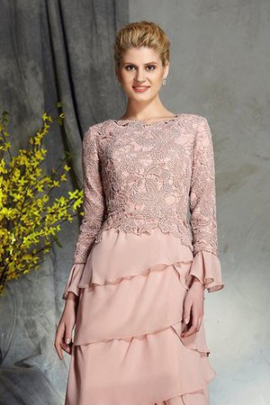 Abito Mamma Sposa in Chiffon Lunghi Tubino con Increspature Cerniera