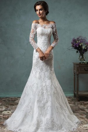 Abito da Sposa con Paillette con Bottone Particolare Lusso Multi Strati