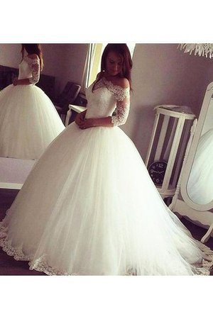 Abito da Sposa in Tulle Favola Coda A Strascico Corto Moda Cerniera