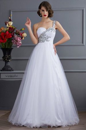 Abito Quinceanera Lungo con Applique Alta Vita Allacciato in Raso Satin Elastico