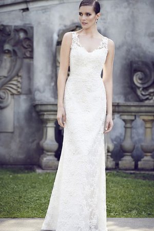 Abito da Sposa Semplice in Pizzo Lungo Elegante Vintage