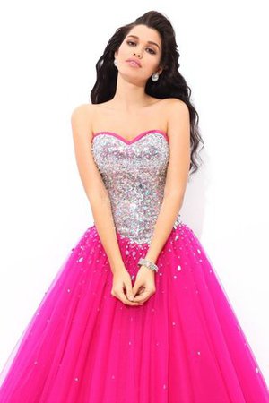 Abito Quinceanera Allacciato Cuore Lunghi Ball Gown Senza Maniche