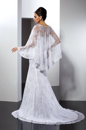 Abito da Sposa con Applique Alta Vita Sirena Senza Maniche Lunghi