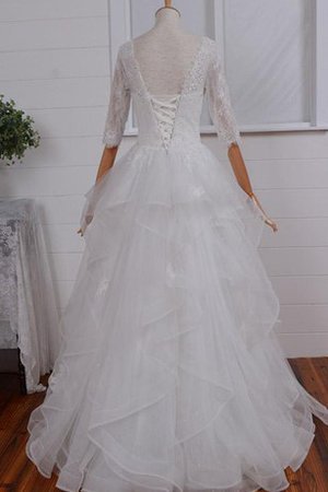 Abito da Sposa in Pizzo in Tulle tradizionale Conotta con Maniche Lunghe