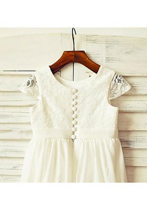 Abito da Cerimonia Bambini in Chiffon Naturale Principessa A Terra in Pizzo