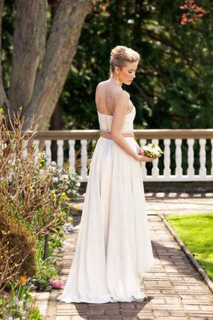 Abito da Sposa in Chiffon A-Line Conotta Naturale due Pezzi